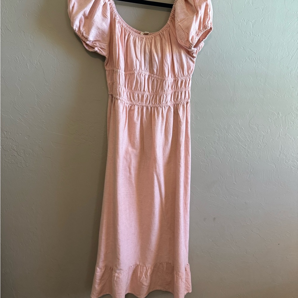 Peach / Light Coral midi dress - Picture 3 of 5